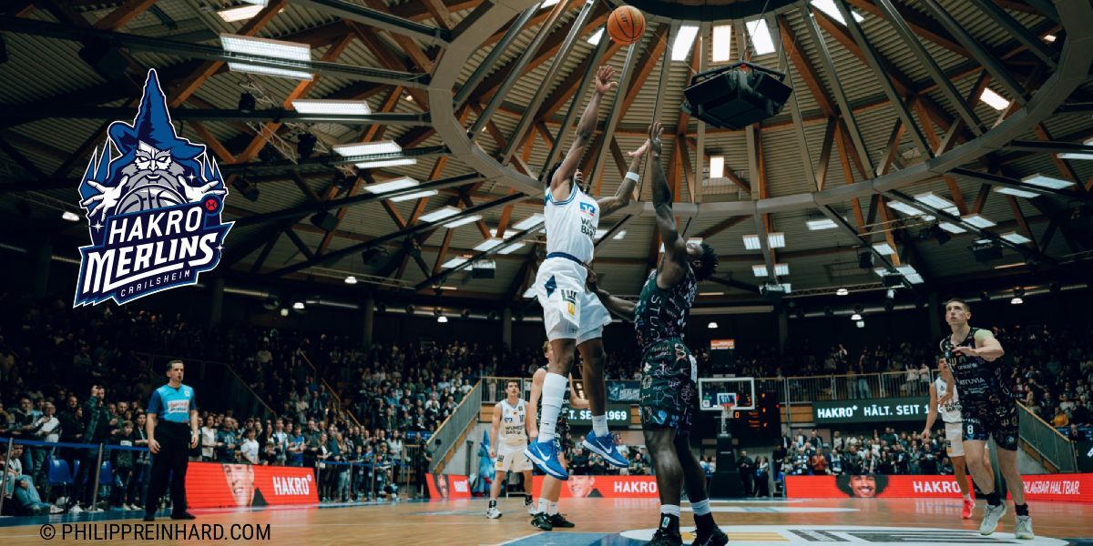 Heimspiel der HAKRO Merlins Crailsheim in der Arena Hohenlohe.
