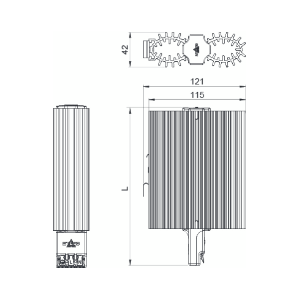 lp165-enclosure-heater-technical-drawing